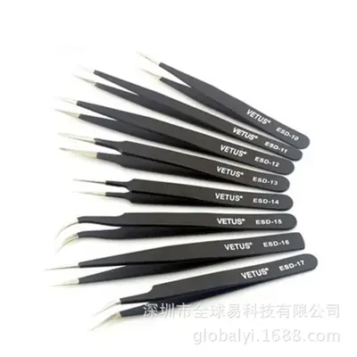 VETU Anti-Magnetic Anti-Acid Stainless Steel Tweezers