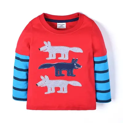 Red Long Sleeve T-Shirt for Girls Wholesale