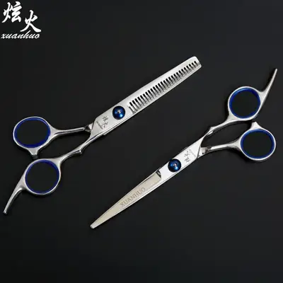 Family Hair Salon Scissors Set with Blue Handles