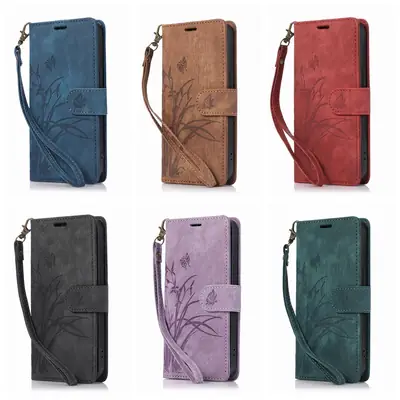 Purple Butterfly Leather Phone Case for Sony Xperia 10 V 4G
