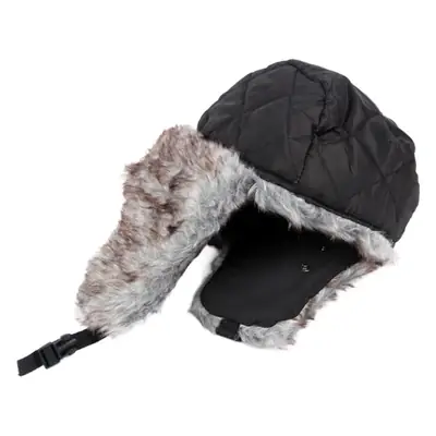 Men's Winter Neck Warmer with Fur Cap Solid Color