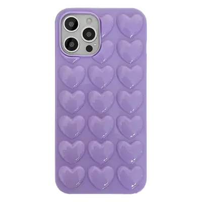 Korean Candy-Colored 3D Heart Silicone iPhone Case