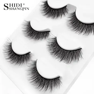 3D Mink Hair False Eyelashes 3 Pair Cross-border