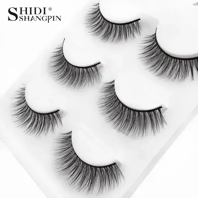 3D X17 False Eyelashes Multi-Layer Black