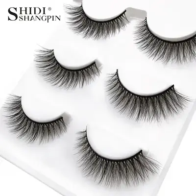 3D Mink Hair False Eyelashes Natural Eye Tail Pull Long Eyelashes Cross-border Supply 3D-X15