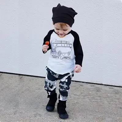 Baby Boys Camo 2Pc Suit Cotton 2025 Autumn