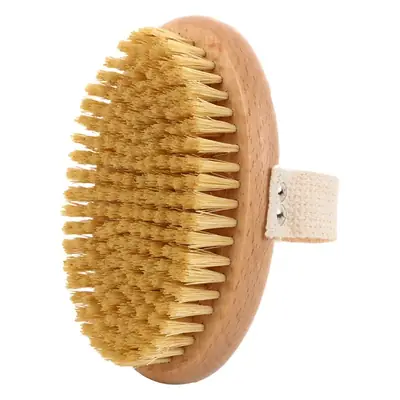 Double-Sided Massage Brush Wooden Handle Luffa Bath Brush