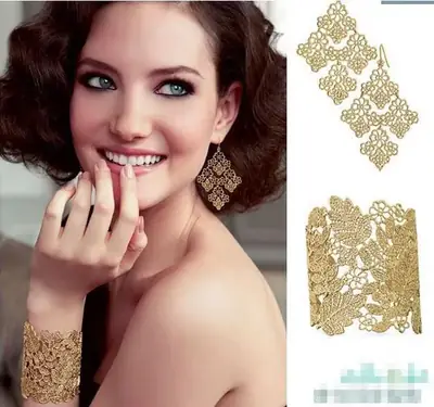 K-Gold Plated Hollow Lace Bracelet for Women