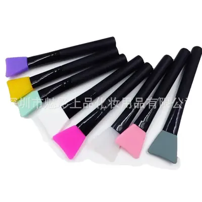 Silicone Makeup Brushes Wooden Handle Soft Head Beauty Brush