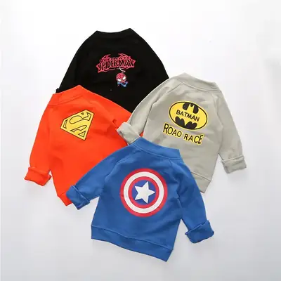 Blue One-Piece Boys' Coat with Zipper Closure