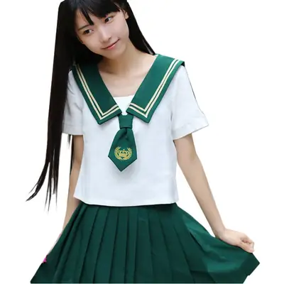 Japanese School Style Sailor Suit Set Light Blue