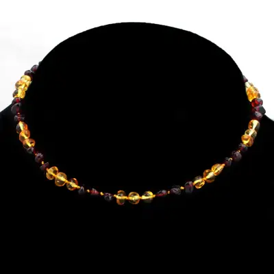 Irregular Baltic Sea Amber Necklace for Baby Gift