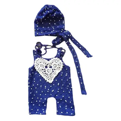 Baby Knitted Red Heart Hat Suit 2-Piece Autumn