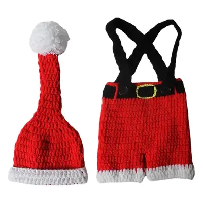 Baby Christmas Suit Red Wool Photo Clothing