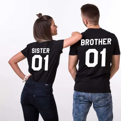 Sister 01 T-Shirt Men Women European American Streetwear