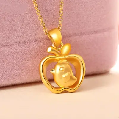 Women's 12 Zodiac Chicken Gold Plated Necklace Pendant