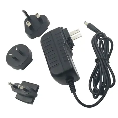TUVGS 12V3A Power Adapter with 3 Plug Types