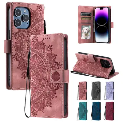 Black Embossed Totem Phone Case for iPhone 17