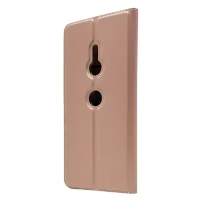 Sony XA2 Leather Flip Phone Case Black Gold Pink