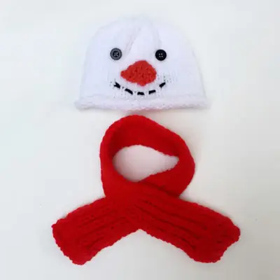 Newborn Wool Snowman Hat for Baby
