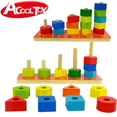 Canadian Acool Geometric Wooden Blocks for 3Yrs
