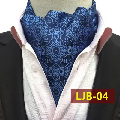 Men's Red Paisley Scarf for British Suit Collar Warm