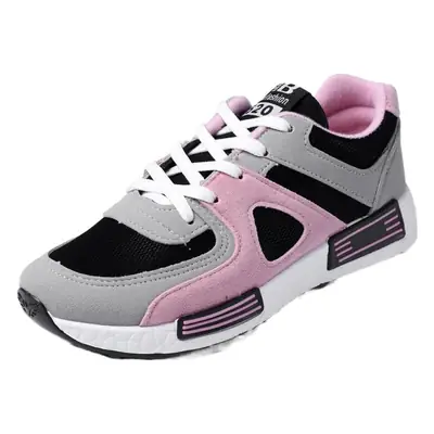 Women's Korean Style Air Cushion Sneakers Black Pink Grey
