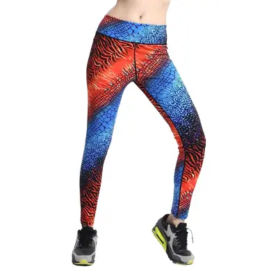 Women's Gradient Snake Print Yoga Pants Quick-Drying Sports Leggings