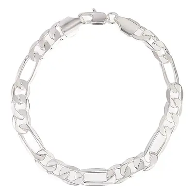 New Silver Plated Whip Bracelet 21cm Length