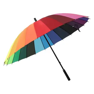 Oversized Black Umbrella for Men Women 24 Bone Handle