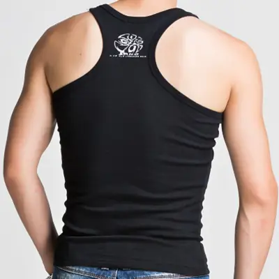 Men's I-Shape Cotton Stretch Vest Olive Green Slim Fit