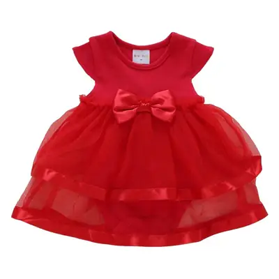 Red Lace Baby Wrap Dress for Girls Summer Wear