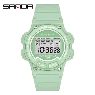 Sanda Waterproof Digital Male Watch Pink 50m