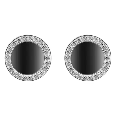 Round Crystal Earrings for Women Korean Style