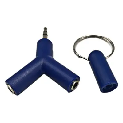 Y-Type Earphone Splitter with 3.5mm Adapter Red