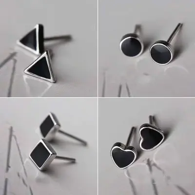 925 Sterling Silver Triangle Earrings for Women