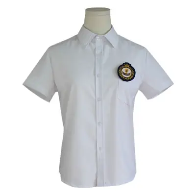 Girls White Embroidered Short Sleeve Shirt Spring Summer