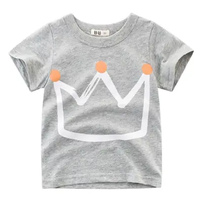 Kids Crown Short Sleeve T-Shirt Grey