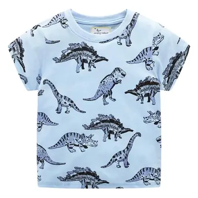 Yellow Kids T-Shirt with Car Print for Boys