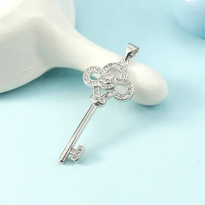 Diamond Key Lock Pendant for Women Wholesale