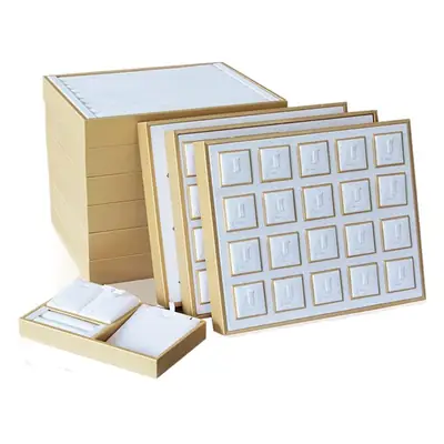 Gold White 09-Ten Tally Earrings Display Rack 30cm