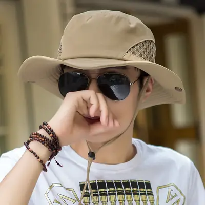 Men's Korean Style Sun Hat with Mesh Back