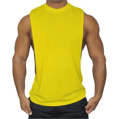 Men's White Sleeveless V-Neck T-Shirt