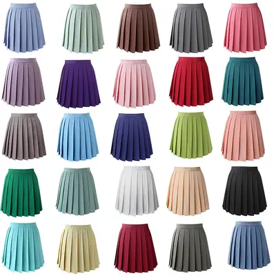 Pink Pleated High Waist Skirt for Women