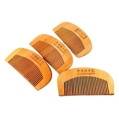 Peach Wood Anti-Static Combs for Hair Styling