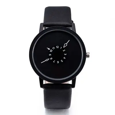 White Silicone Couple Watch with Inverted Pointer Design