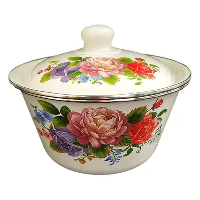 Nostalgic Enamel Soup Bowl with Lid
