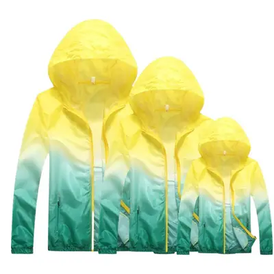 Parent-Child Sun Protection Windbreaker Jacket Pink Purple Gradient