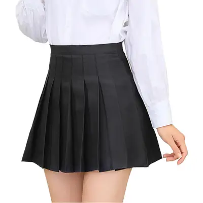 Grey Pleated Skirt for Women 2026 New Korean Style