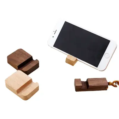 Wooden Beech Key Chain with Mobile Holder